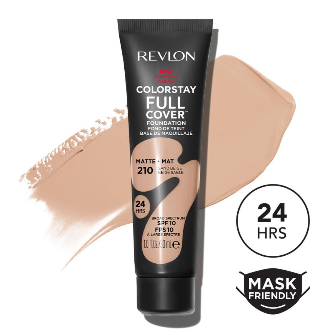 Revlon ColorStay Full Cover Longwear Matte Foundation, Heat & Sweat Resistant Lightweight Face Makeup, Buff (150), 30ml Halalzen