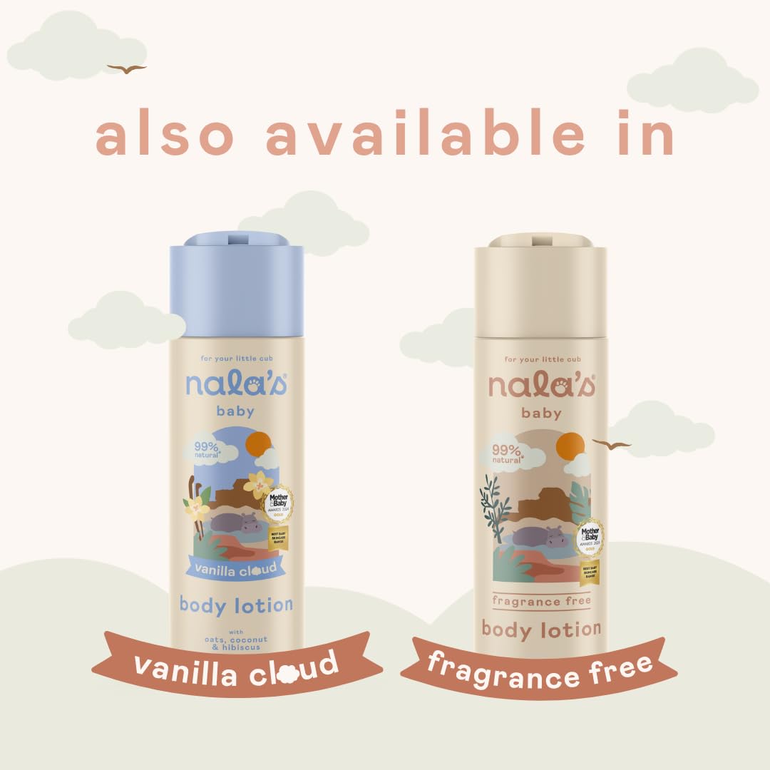 Nala's Baby Body Lotion | Award-winning | 99% Natural | Dermatologically-tested and Paediatrician-approved | Nourishing Blend of Soothing Oat and Coconut Oil | Vegan | 400ml | Nalas Baby Halalzen