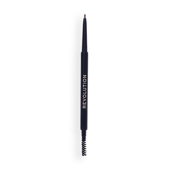 Revolution Precise Brow Pencil, Double-Ended Makeup Tool with Brush for Easy & Ultra Defined Brows and Bold Looks, Dark Brown, 0.05g Halalzen