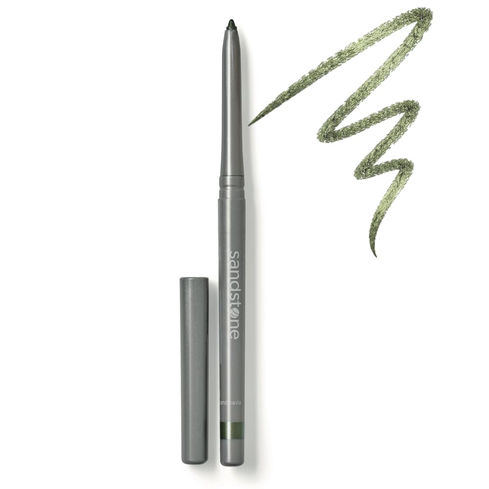 Sandstone Scandinavia Waterproof Eyeliner Pencil - Long-Lasting Gel Eye Liner for Sensitive Eyes - Hypoallergenic & Smudge-Proof - Fragrance-Free, Vegan & Allergy Tested (Black) Halalzen