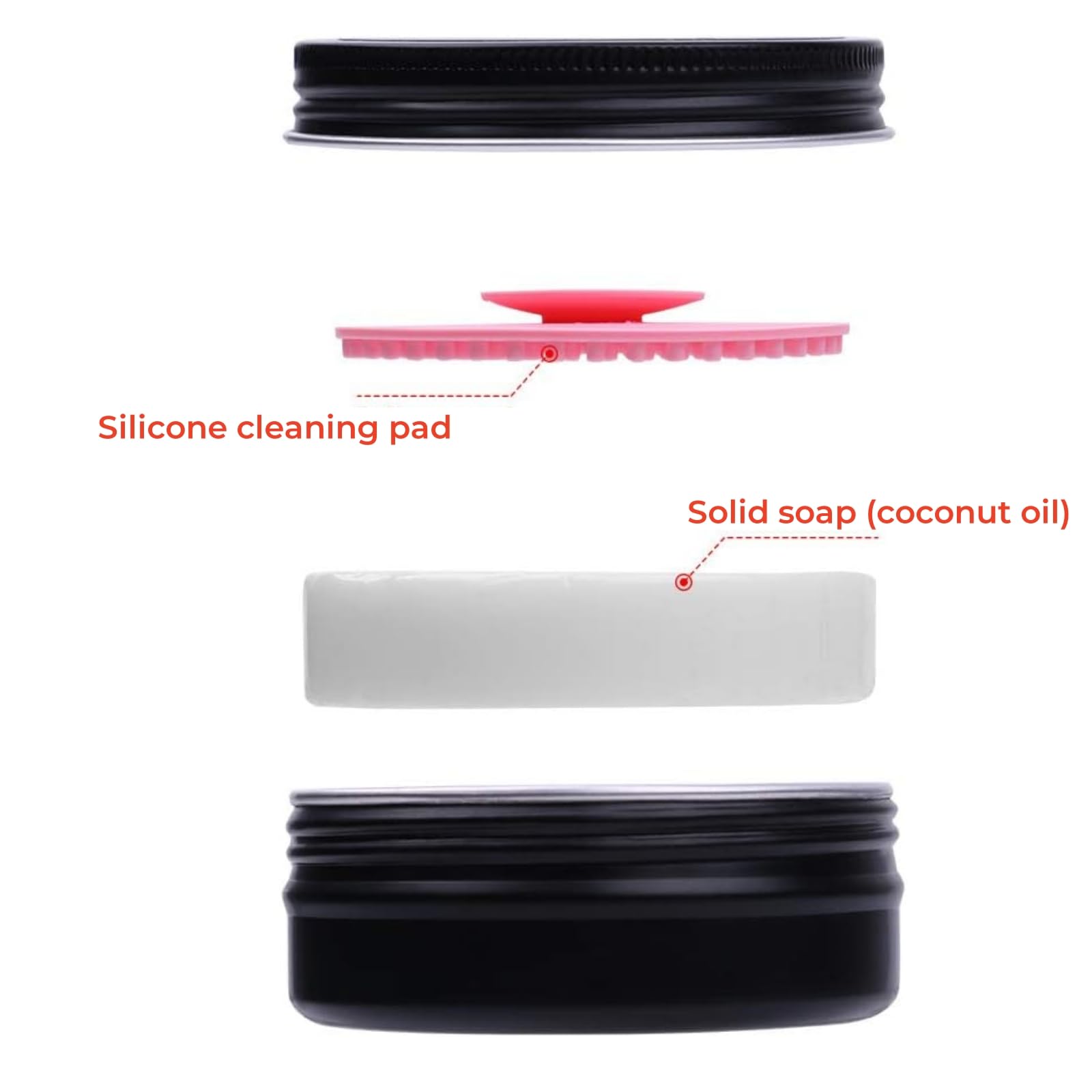 DUcare Makeup Brush Cleaner – Solid Soap Cleanser & Silicone Pad | Clean synthetic & natural bristles. Clean Beauty Blenders. Keep brushes soft. Coconut oil formula. For daily use & travel. Halalzen