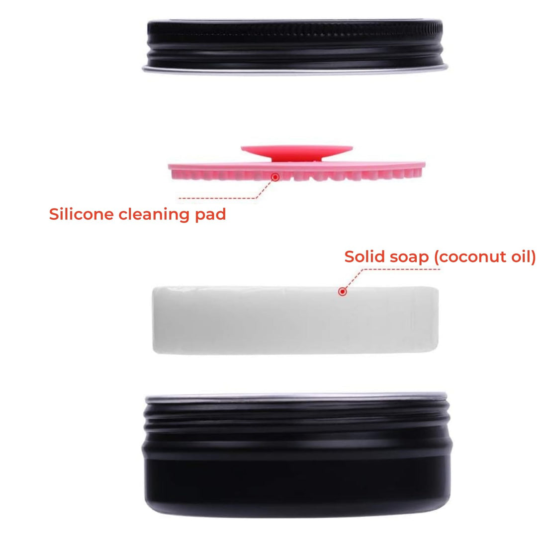 DUcare Makeup Brush Cleaner – Solid Soap Cleanser & Silicone Pad | Clean synthetic & natural bristles. Clean Beauty Blenders. Keep brushes soft. Coconut oil formula. For daily use & travel. Halalzen