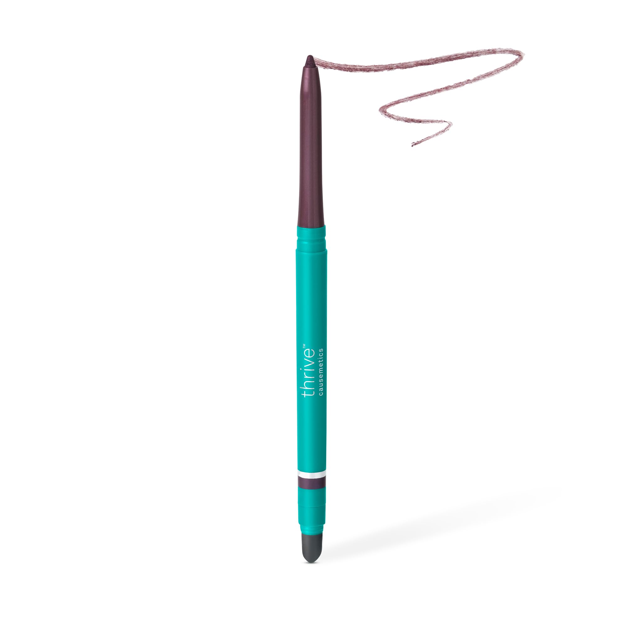 Thrive Causemetics Infinity Waterproof Eyeliner Pencil, Built In Sharpener & Smudge Tip, Long Lasting, Smudge Proof, Hyaluronic Acid & Shea Butter, Vegan & Cruelty Free, Ella (Brown Matte)
