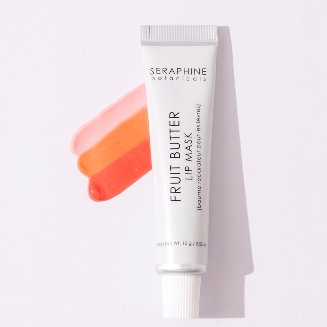 Seraphine Botanicals Fruit Butter Restorative Lip Mask Overnight Gel Balm Repair Dry, Chapped Lips Instant Hydration, Softness & Elasticity with Shea Butter & Apricot Kernel Oil Dewy Finish 0.51oz Halalzen