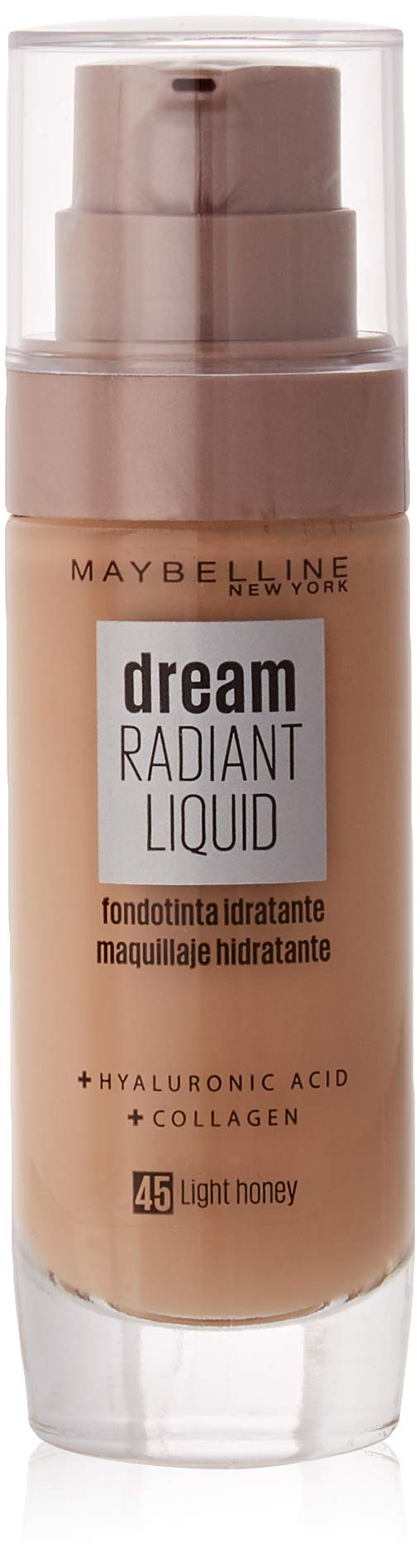 Maybelline Foundation, Dream Radiant Liquid Hydrating Foundation with Hyaluronic Acid and Collagen - Lightweight, Medium Coverage Up to 12 Hour Hydration, 30 Sand Halalzen