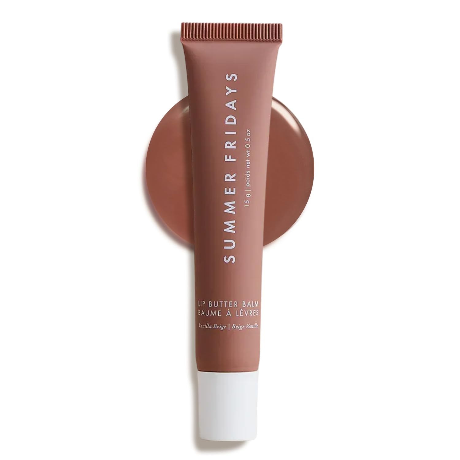 Summer Fridays Tinted Lip Butter Balm - Conditioning Vegan Lip Balm for Instant Moisture, Shine & Hydration - Sheer-Tinted, Soothing Skincare - Pink Sugar (.5 Oz)