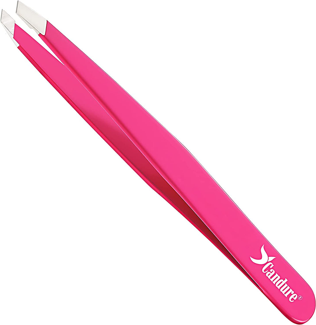 Candure Tweezers for Eyebrows - Professional Stainless Steel Slanted and Pointed Tip Hair Tweezers Set for Ingrown Hair, Blackhead Removal, Eyebrows Plucking Beauty Tool for Women Halalzen