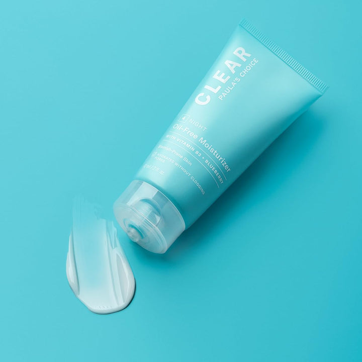 Paula's Choice CLEAR Oil Free Moisturiser - Lightweight Hydrating Night Cream - Reduces Blackheads & Enlarged Pores - Suitable for Acne Prone Skin - with Niacinamide - Combination to Oily - 60 ml Halalzen