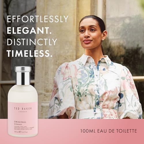 Ted Baker Woman Pink Eau de Toilette Floral Green & Fruity Perfume for Women with Peach, Bergamot, Apple, Tangerine Musk & Vanilla,Gift Idea, 3.38 fl oz / 100ml Halalzen