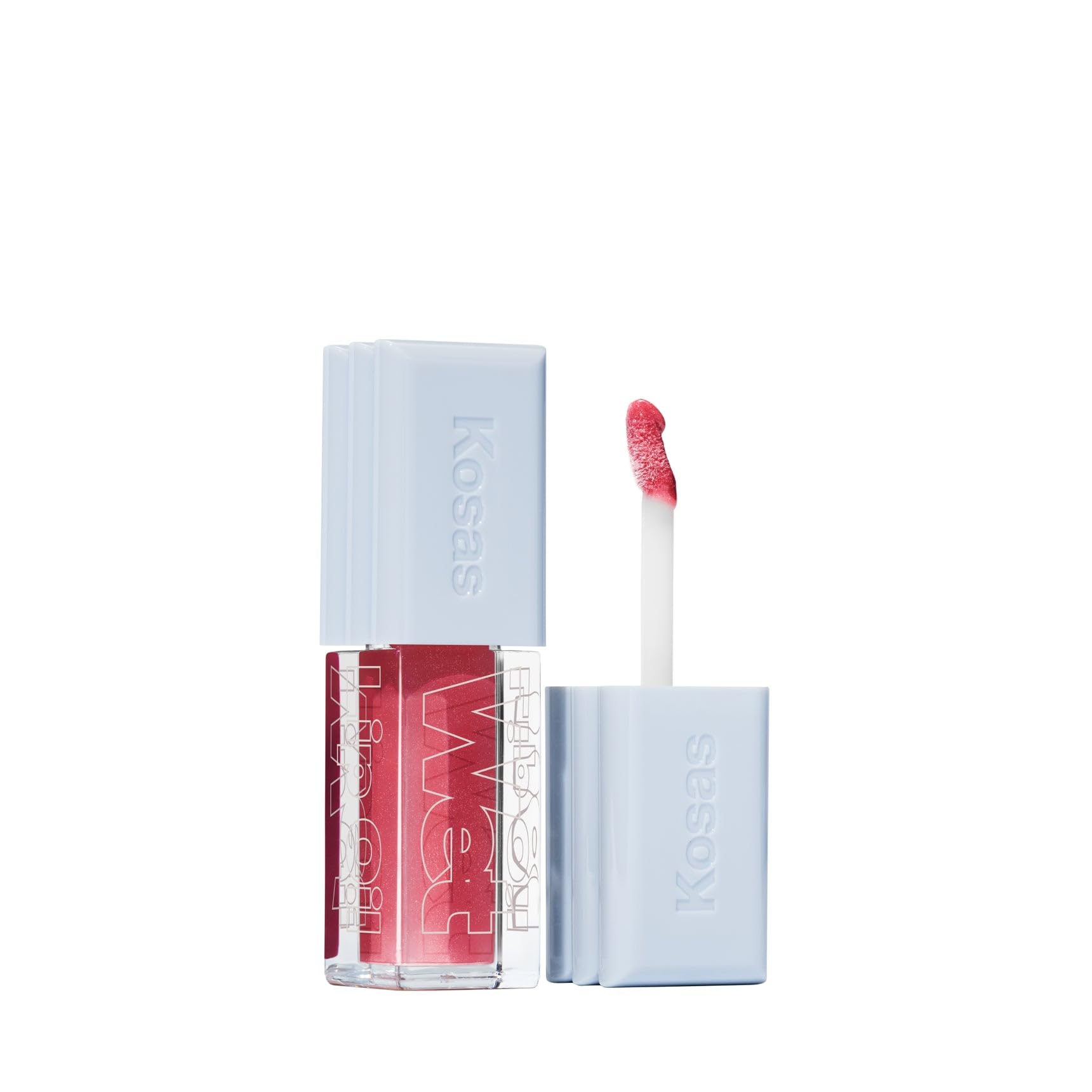 Kosas Wet Lip Oil Gloss - Hydrating Lip Plumping Treatment with Hyaluronic Acid & Peptides, Non-Sticky Finish (Malibu) Halalzen