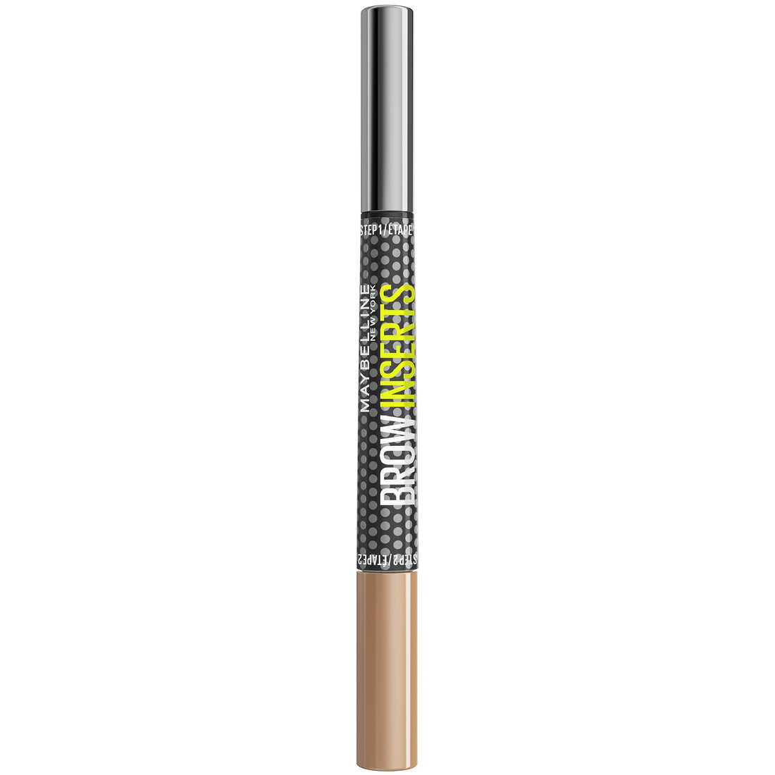 Maybelline New York Brow Inserts, 2-in-1 Eyebrow Pencil Pen and Fiber Gel, 0.015MM Triple Tip for 100 Hair-Like Strokes in 30 Seconds, 36-Hour Wear, Smudge-Proof, Shade: Blonde 1