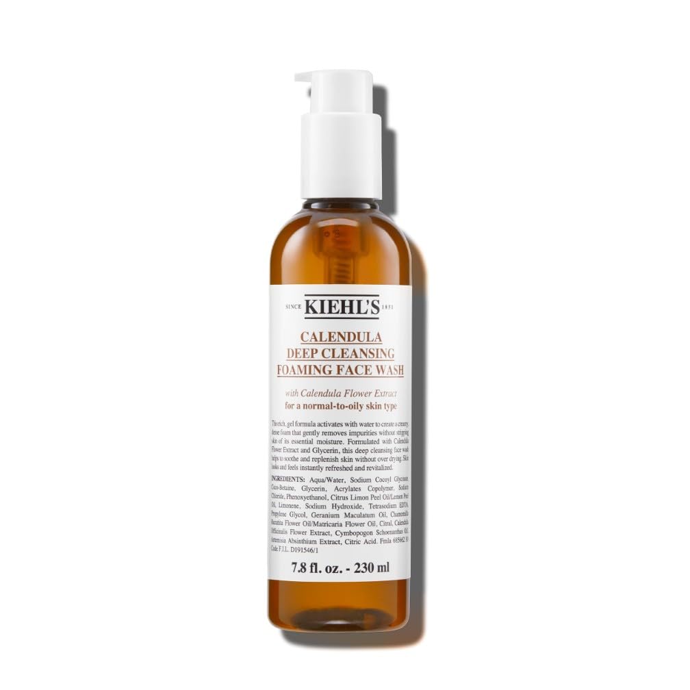 Kiehl's Calendula Deep Cleansing Foaming Face Wash, Sulfate Free, 230 ml