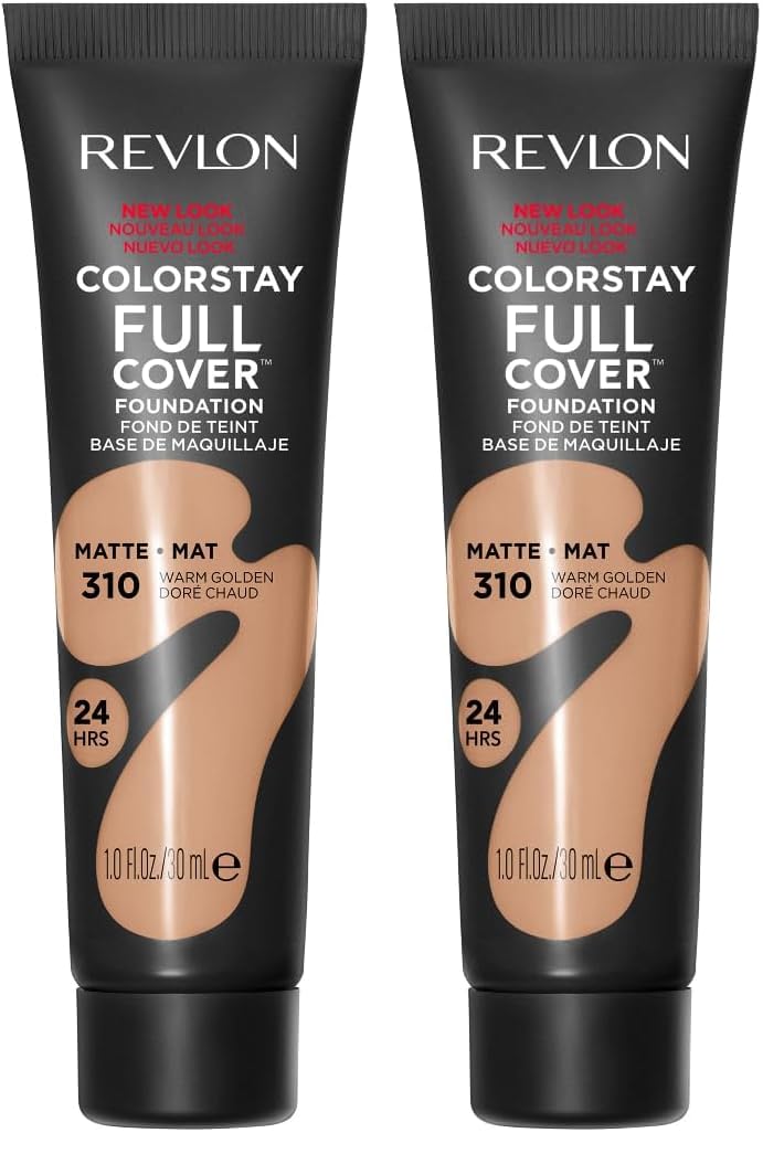 Revlon ColorStay Full Cover Longwear Matte Foundation, Heat & Sweat Resistant Lightweight Face Makeup, Buff (150), 30ml Halalzen