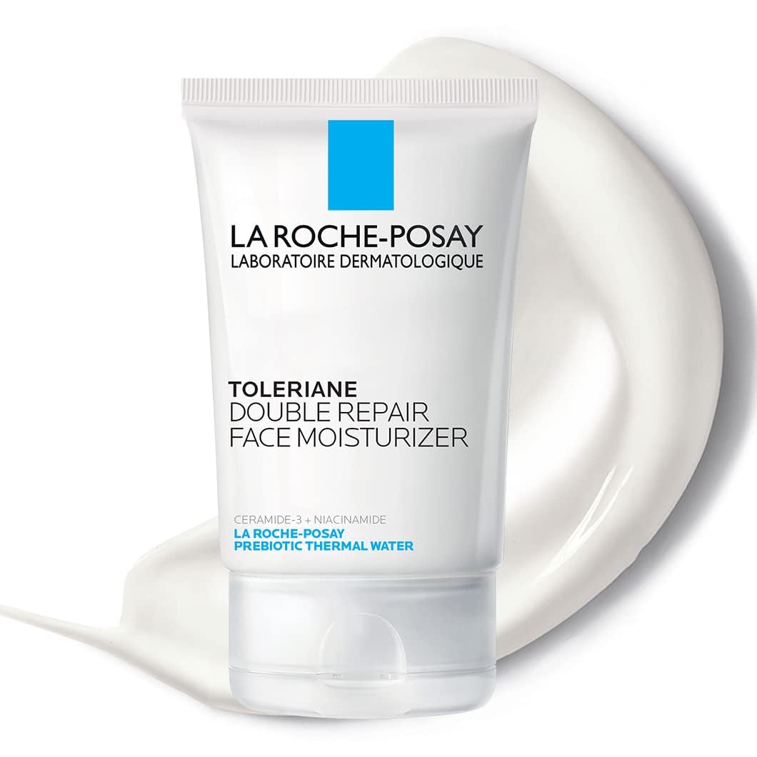 La Roche-Posay Toleriane Double Repair Face Moisturizer, Daily Moisturizer Face Cream with Ceramide & Niacinamide for All Skin Types, Immediate Comfort & Long Lasting Hydration, Fragrance Free Halalzen
