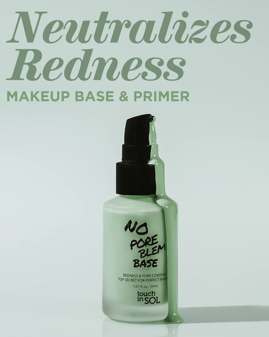 TOUCH IN SOL No Poreblem Primer – Pore Primer for Korean Makeup, Mattifying Primer for Oily Skin, Pore Eraser for Large Pores, Blurring Finish from K Beauty (1.01 fl.oz/30ml) Halalzen