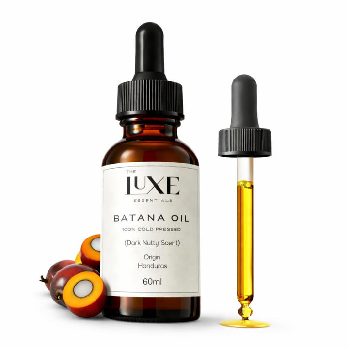 Cold Pressed Batana Oil for Hair Growth | Pure & Unrefined Natural Hair Oil, Beard & Skin Oil | Lightweight, Fast-Absorbing Moisturiser | Raw, Organic & Ethically Sourced (60 ML, Light Scented)