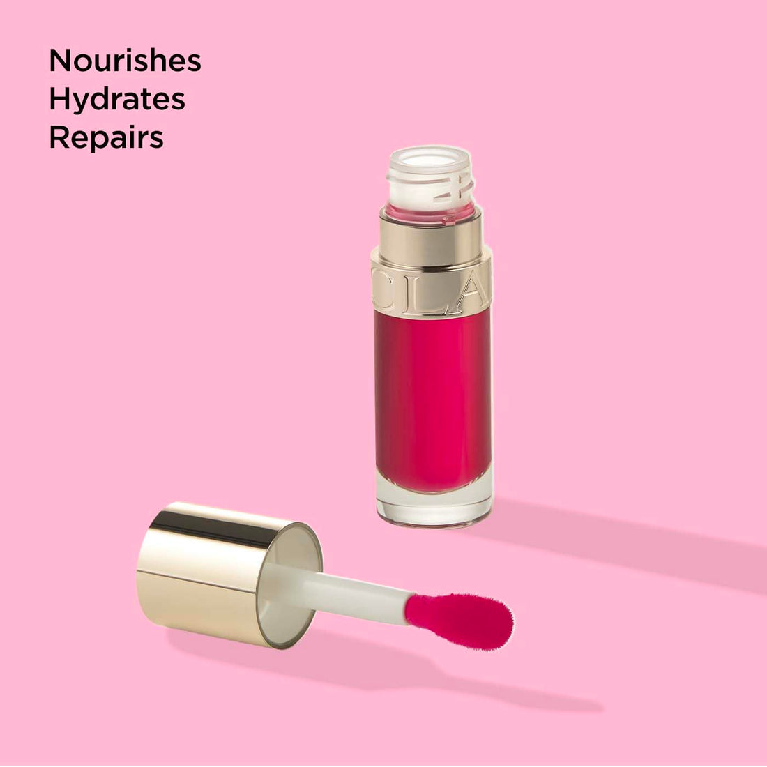 Clarins Lip Comfort Oil 7ml| Hydrating, Nourishing and Moisturising Lip Oil | Sheer, High Shine Finish | Soothes, Comforts and Protects Lips | Visibly Plumps | 93% Natural Ingredients