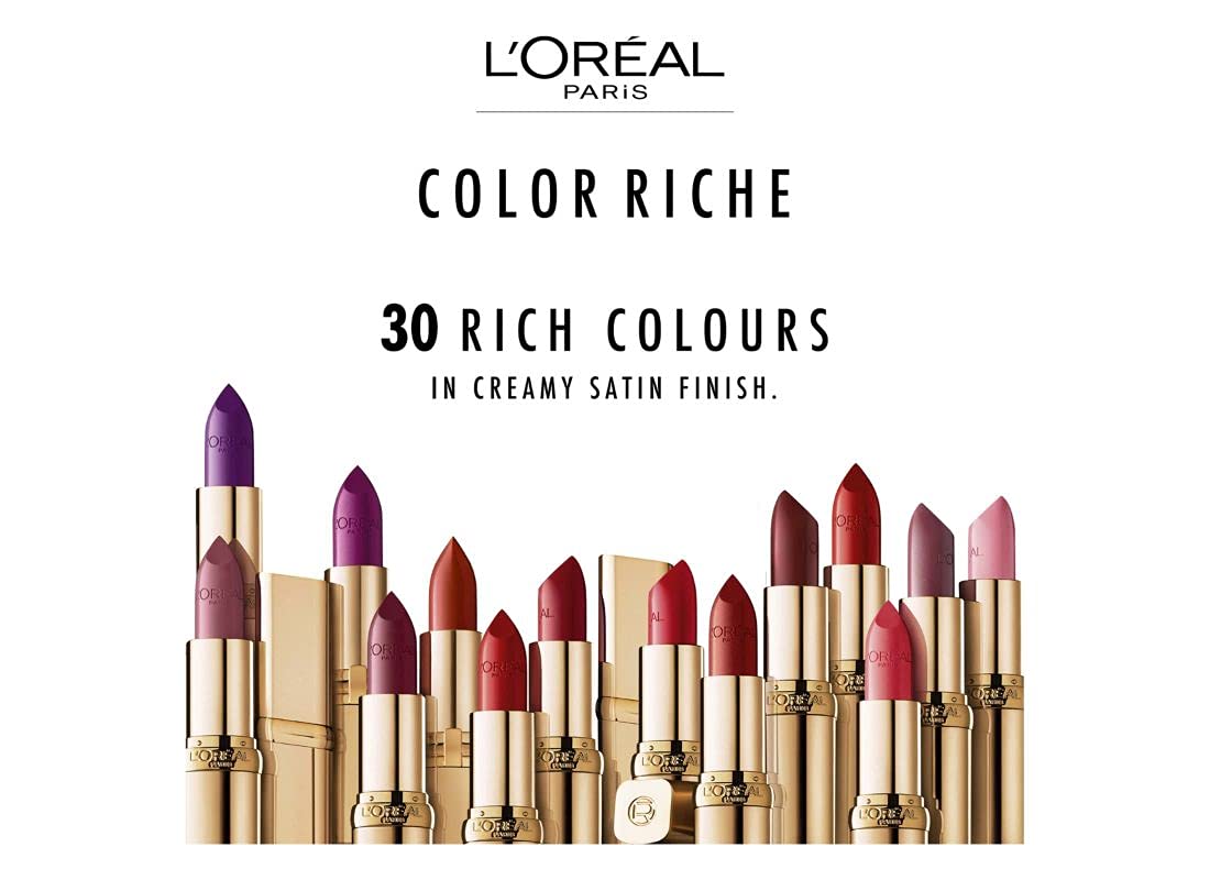 L'Oréal Paris Color Riche Satin Smooth Lipstick, Moisturising Pure Pigment Lip Colour, With Omega 3 & Vitamin E, 235 Nude Gold Halalzen