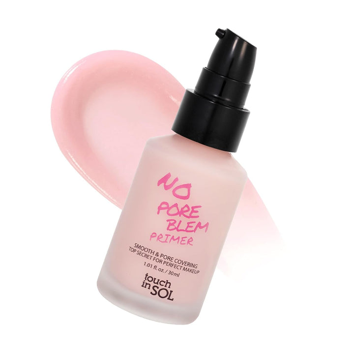 TOUCH IN SOL No Poreblem Primer – Pore Primer for Korean Makeup, Mattifying Primer for Oily Skin, Pore Eraser for Large Pores, Blurring Finish from K Beauty (1.01 fl.oz/30ml) Halalzen