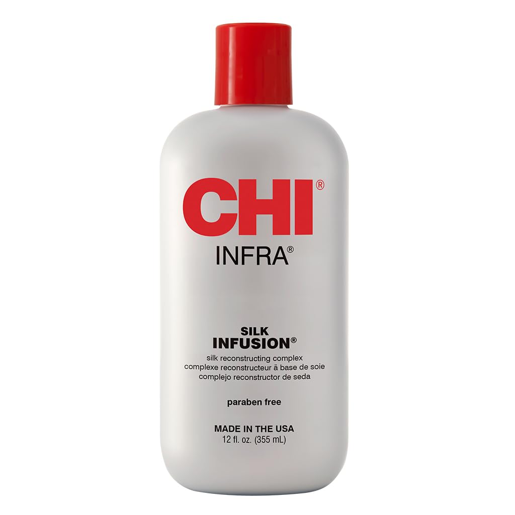 CHI Infra Silk Infusion, Silk Reconstructing Leave-In Hair Treatment for Creating Smooth, Shiny, Strong Hair, 2 Oz Halalzen
