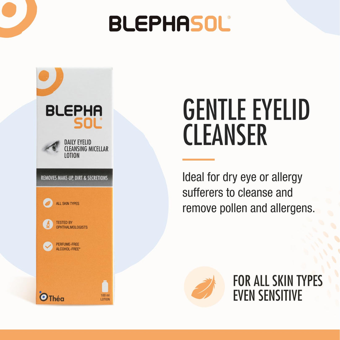 Blephasol Micellar Eyelid Cleansing Lotion | Gentle Removal of Dirt & Makeup | Suitable for Sensitive Skin/Eyelids | Perfume & Alcohol-Free | 3 PACK | 3 x 100 ml Bottle Halalzen