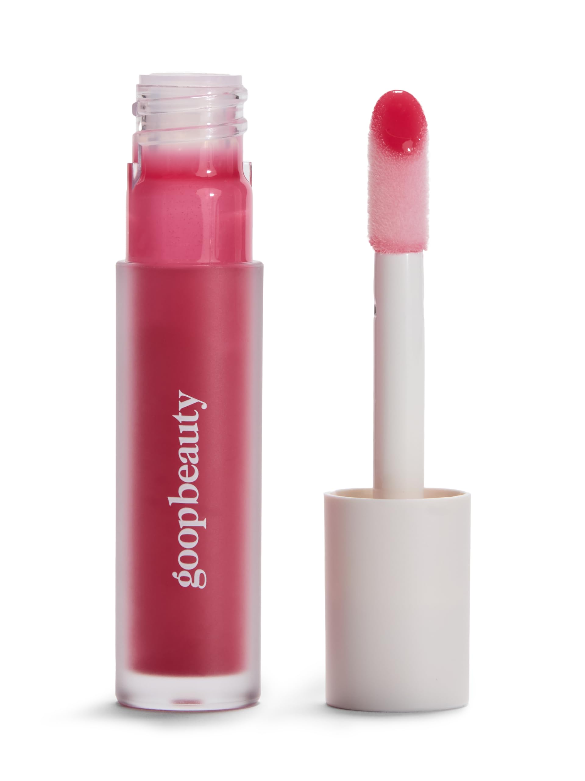 goop Beauty Hydra-Barrier Gel Gloss | Hydrating Lip Gloss to Moisturize & Plump Lips | Hyaluronic Acid & Vitamin E | Glaze - Palest Clear Pink | 0.13 oz
