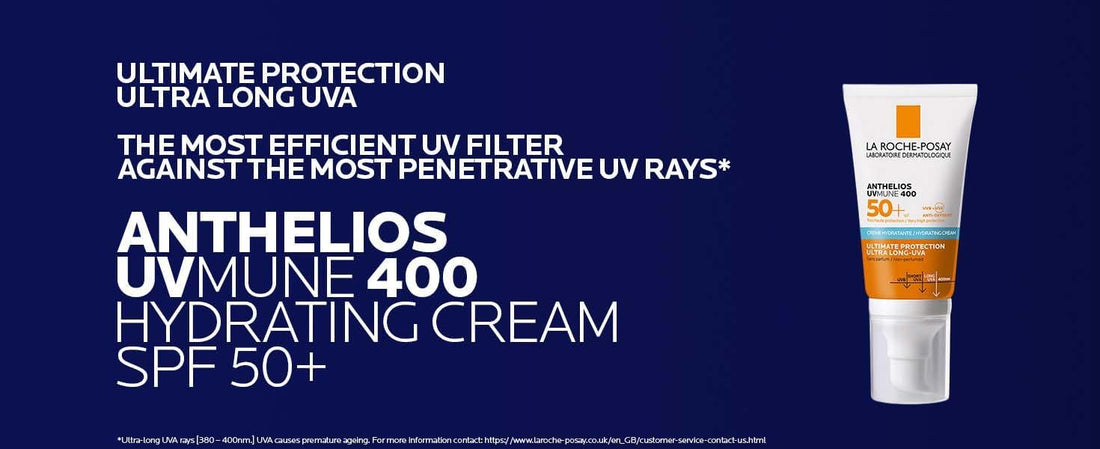 La Roche-Posay Anthelios UVMune 400 Hydrating Cream SPF50+, Face Sunscreen For Dry Sensitive Skin, Ultra Long UVA Protection, Fragrance Free, Water Sweat Sand Resistant, Non-Greasy, 50ml