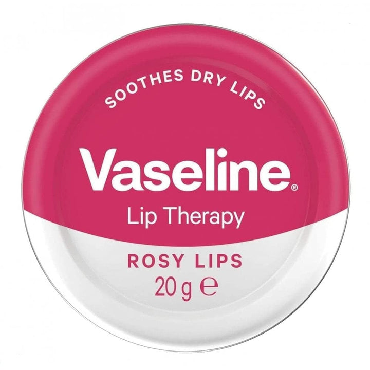 Vaseline Lip Therapy Rosy Lips Lip Balm Tin made with 3x purified petroleum jelly for dry lips 20 g Halalzen