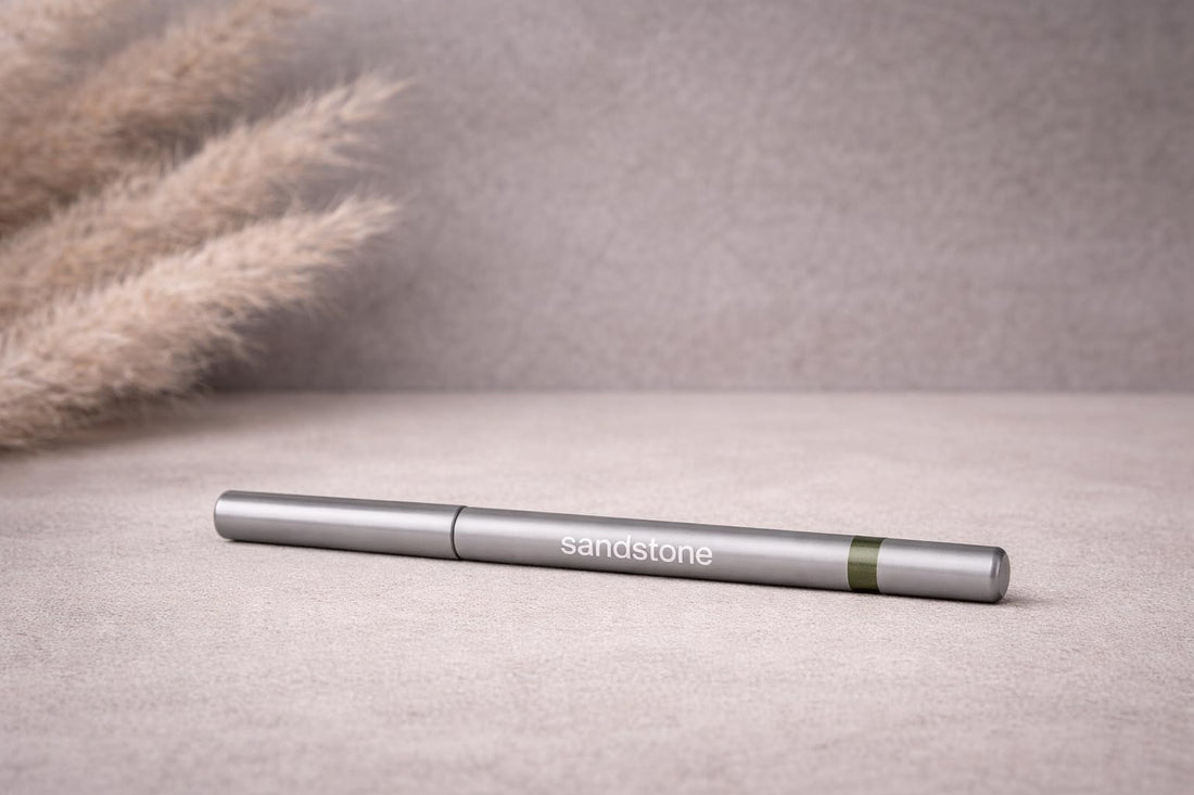 Sandstone Scandinavia Waterproof Eyeliner Pencil - Long-Lasting Gel Eye Liner for Sensitive Eyes - Hypoallergenic & Smudge-Proof - Fragrance-Free, Vegan & Allergy Tested (Black) Halalzen