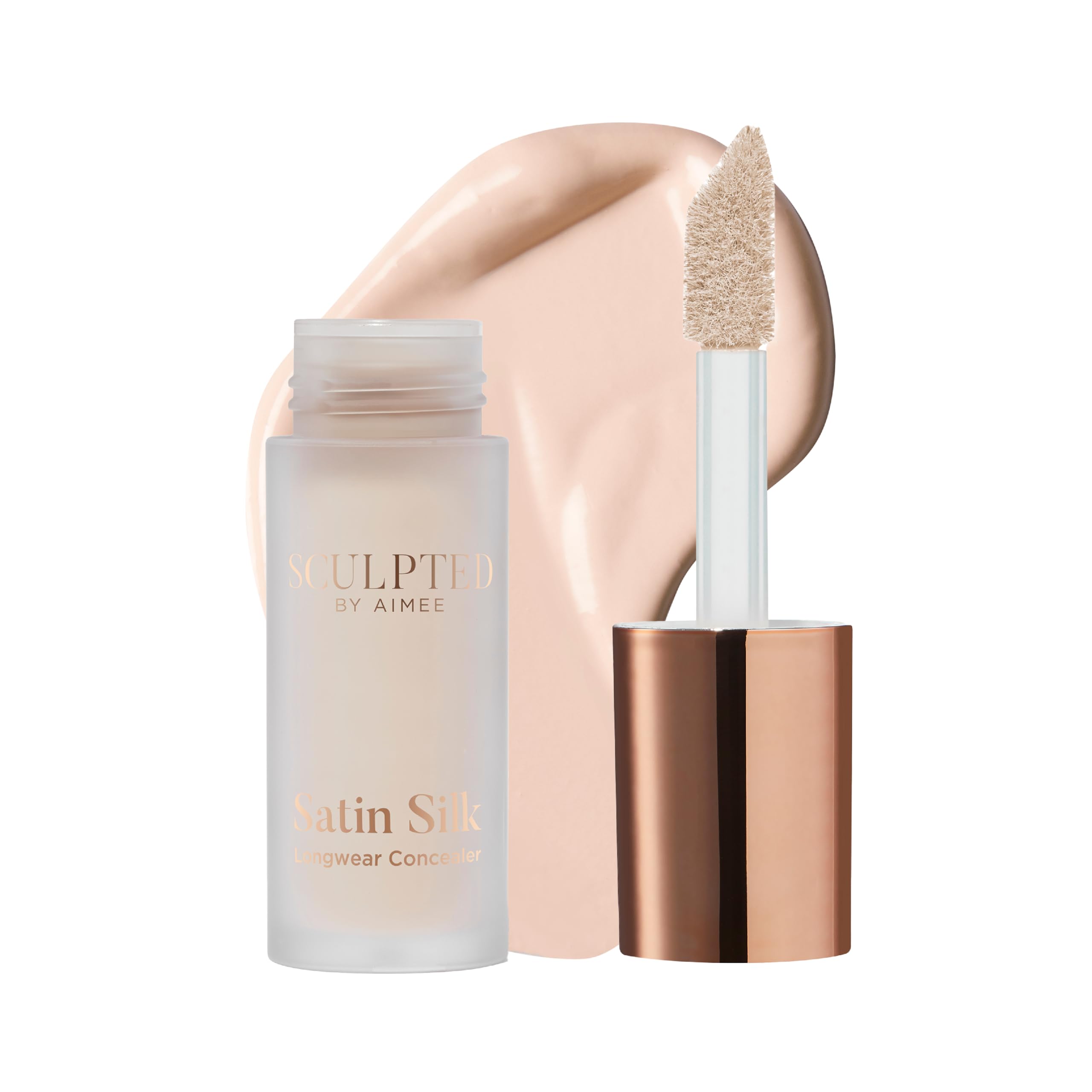 Satin Silk Longwear Concealer - Lightweight, Hydrating & Long-Lasting Concealer from Sculpted by Aimee for Dark Circles, Blemishes and Pigmentation (Ivory 2.0) Halalzen