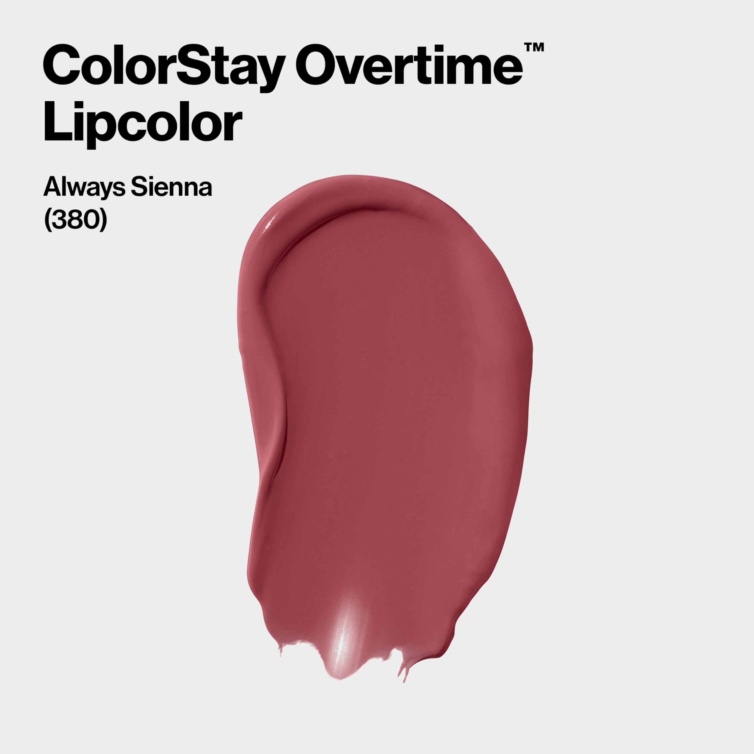 Revlon Liquid Lipstick with Clear Lip Gloss, ColorStay Overtime Lipcolor, Dual Ended with Vitamin E, 370 Everlasting Rum, 0.07 Fl Oz