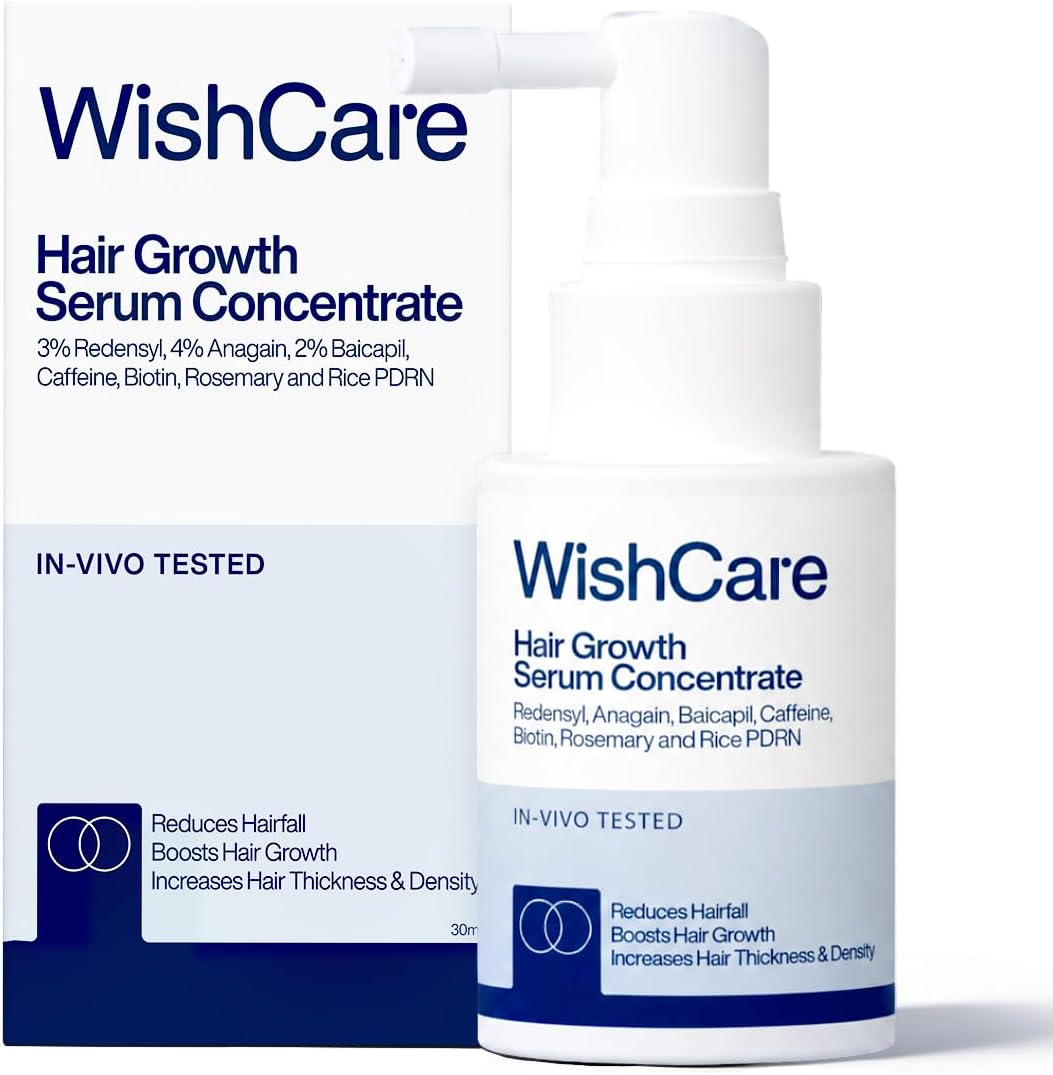 WishCare Hair Growth Serum with Rosemary, Redensyl, Anagain, Baicapil, Caffeine, Biotin
