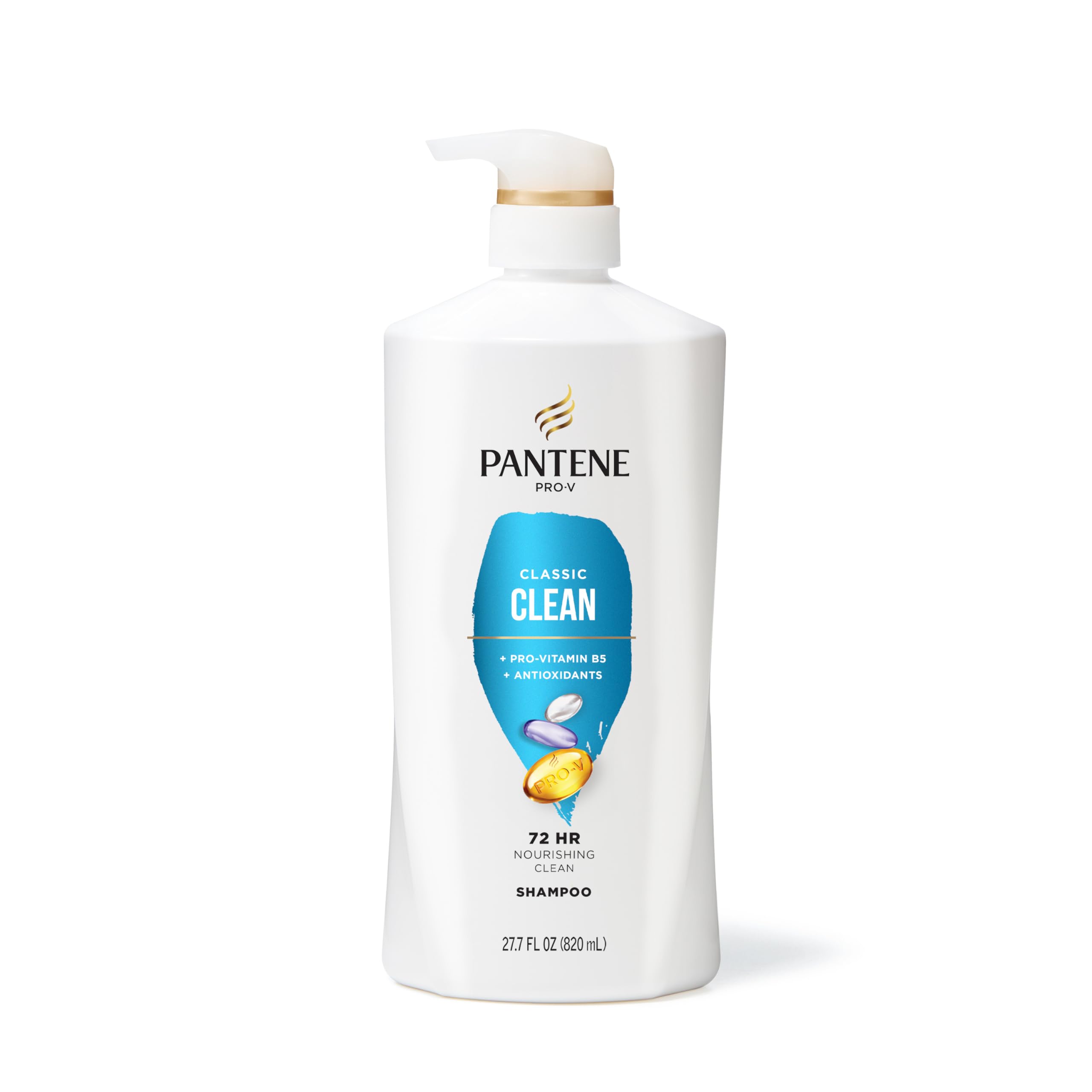 Pantene Shampoo & Conditioner Set, Daily Moisture Renewal - Pro-V Nutrients for Dry, Color-Treated, Straight to Curly Hair, 72-Hour Hydration & Softness, 52.8 Oz Total + Miracle Rescue Shot (0.5 Oz) Halalzen