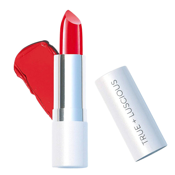 True + Luscious Super Moisture Lipstick | Sheer Cream Lip Color for Lasting Hydration | Hyaluronic Acid Konjac Root Powder | Vegan Cruelty-Free Gluten-Free Flatters All Skin Tones | Pink Sugar