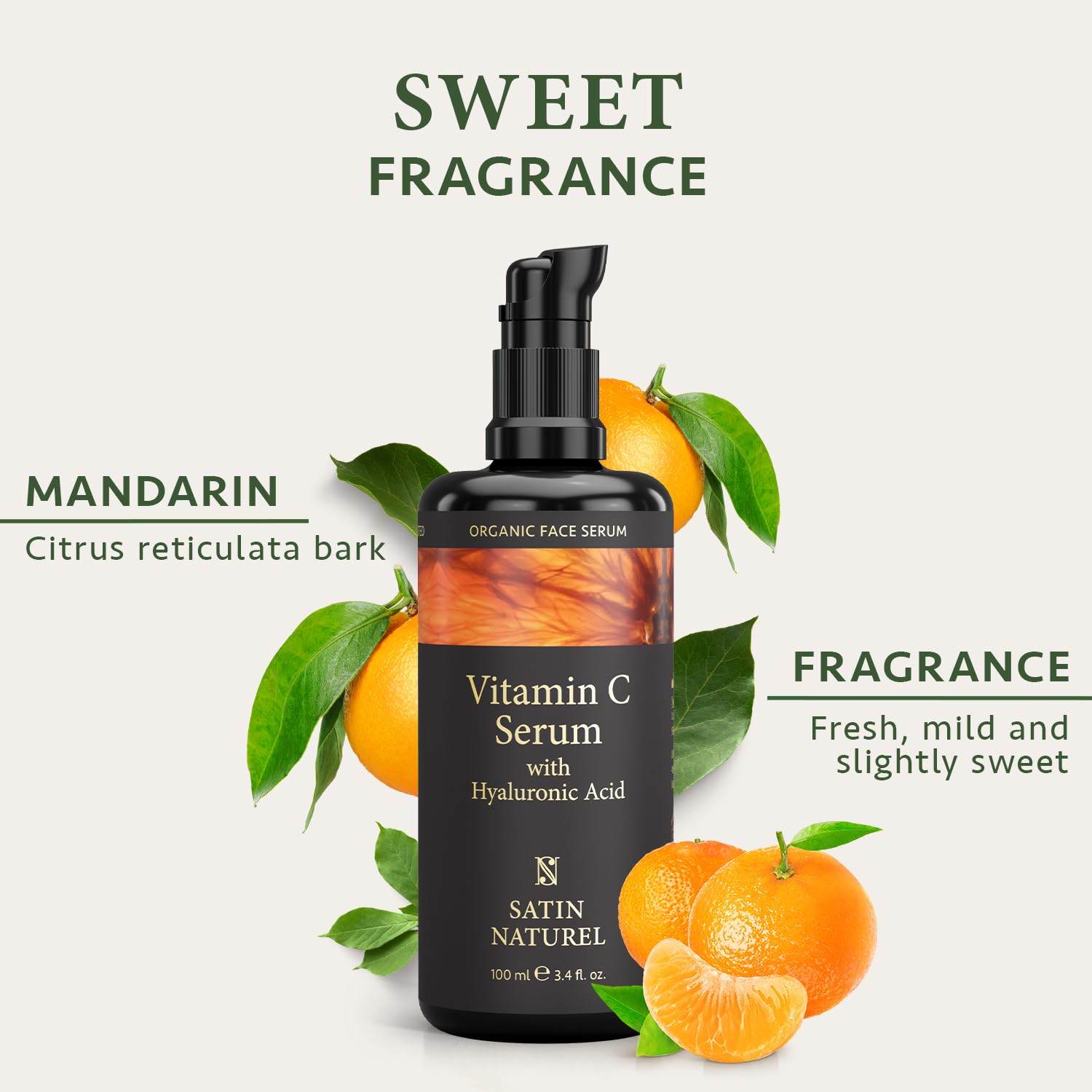 Satin Naturel High-Dose Hyaluronic Serum 100 ml – Organic Hyaluronic Acid Facial Serum – Anti-Aging Moisturizing Serum – Vegan – 24h Hydration – Facial Care for Women and Men
