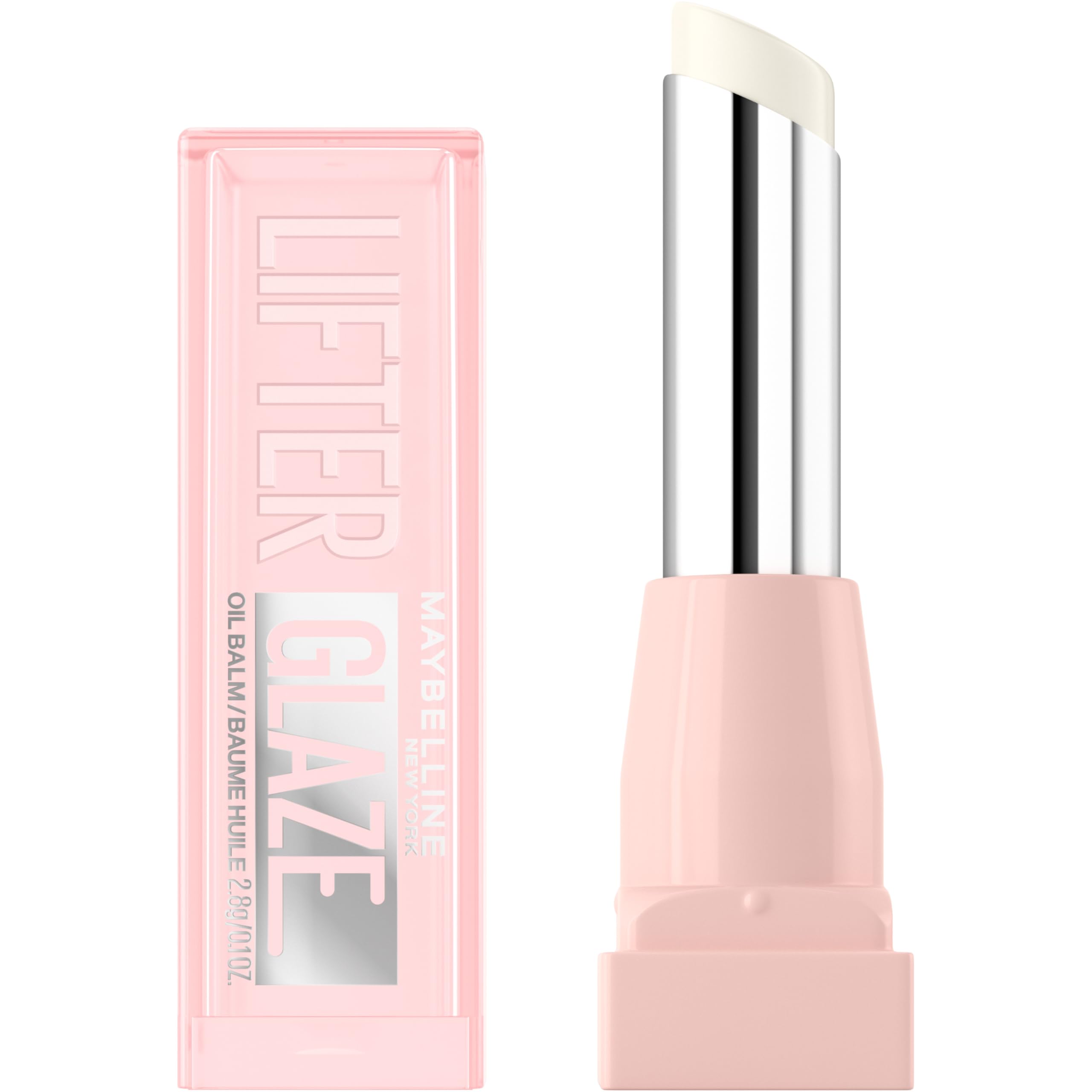 MAYBELLINE Lifter Glaze Oil Balm with Hyaluronic Acid and Hydrating Oil Blend, Lip Balm with 24HRs of Smooth, Moisturizing Shine, Pink Drip (Sheer Baby Pink) Halalzen