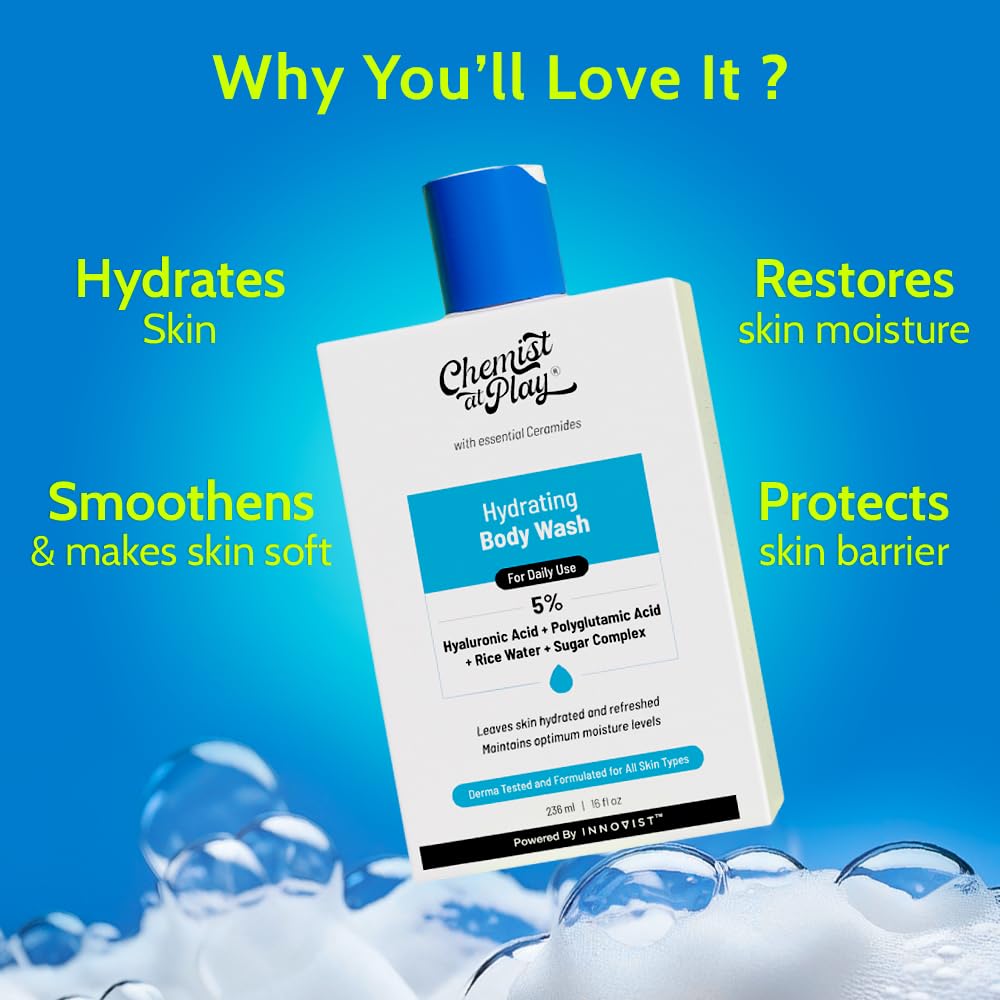 Chemist at Play Brightening Body Wash | Alpha Arbutin & Vitamin C | Fades Dark Spots & Evens Skin Tone | Glycolic Acid | Sulphate Free | 236ml
