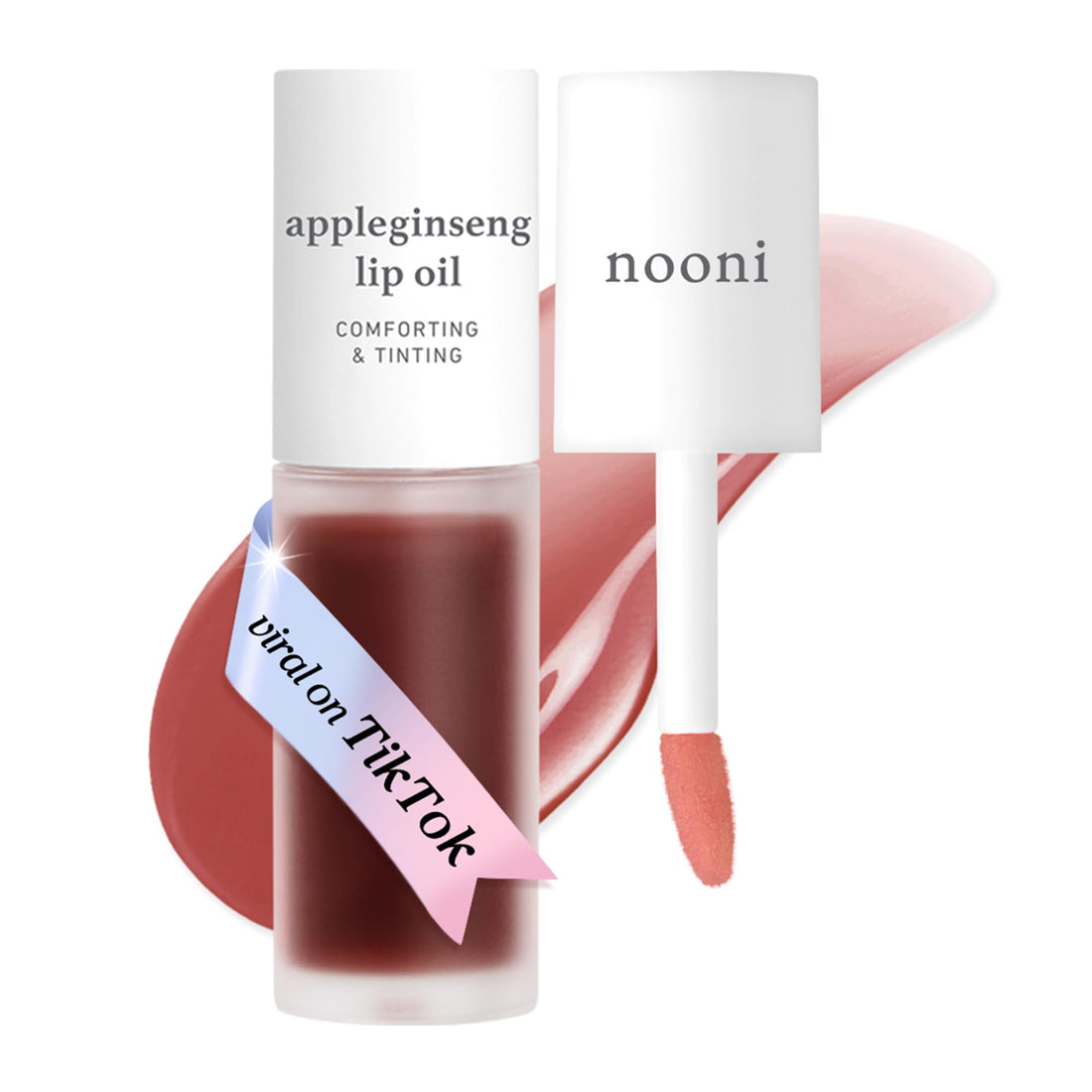 NOONI Korean Lip Oil - Applepeony | Long-Lasting, Moisturizing, Plumping, Revitalizing for Dry Lips, Waterproof, No Peel Off, Hydrating Lip Stain, Stocking Stuffers, Cute Stuff, 0.12 FL Oz Halalzen