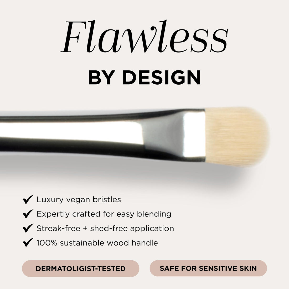 Haleys Beauty Kabuki Foundation Brush For Applying Powder, Foundation, Bronzer, Blush, and Mineral Make up, Soft Bristles, Seamless Blending, Makeup Brushes Essential, Vegan & Cruelty Free