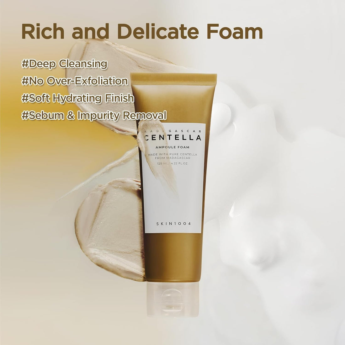 Skin1004 Madagascar Centella Ampoule Foam 125ml Foam Cleanser, K-Beauty