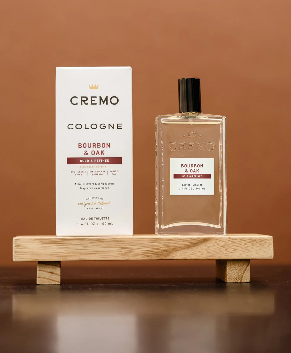Cremo Cologne Homme - Eau de Cologne en Spray Épices et Vanille Noire pour Homme, Une Explosion d'Épices Vibrantes, de Bois Foncés et de Vanille Noire, Parfums Homme Signature Multi-Couches, 100 ml
