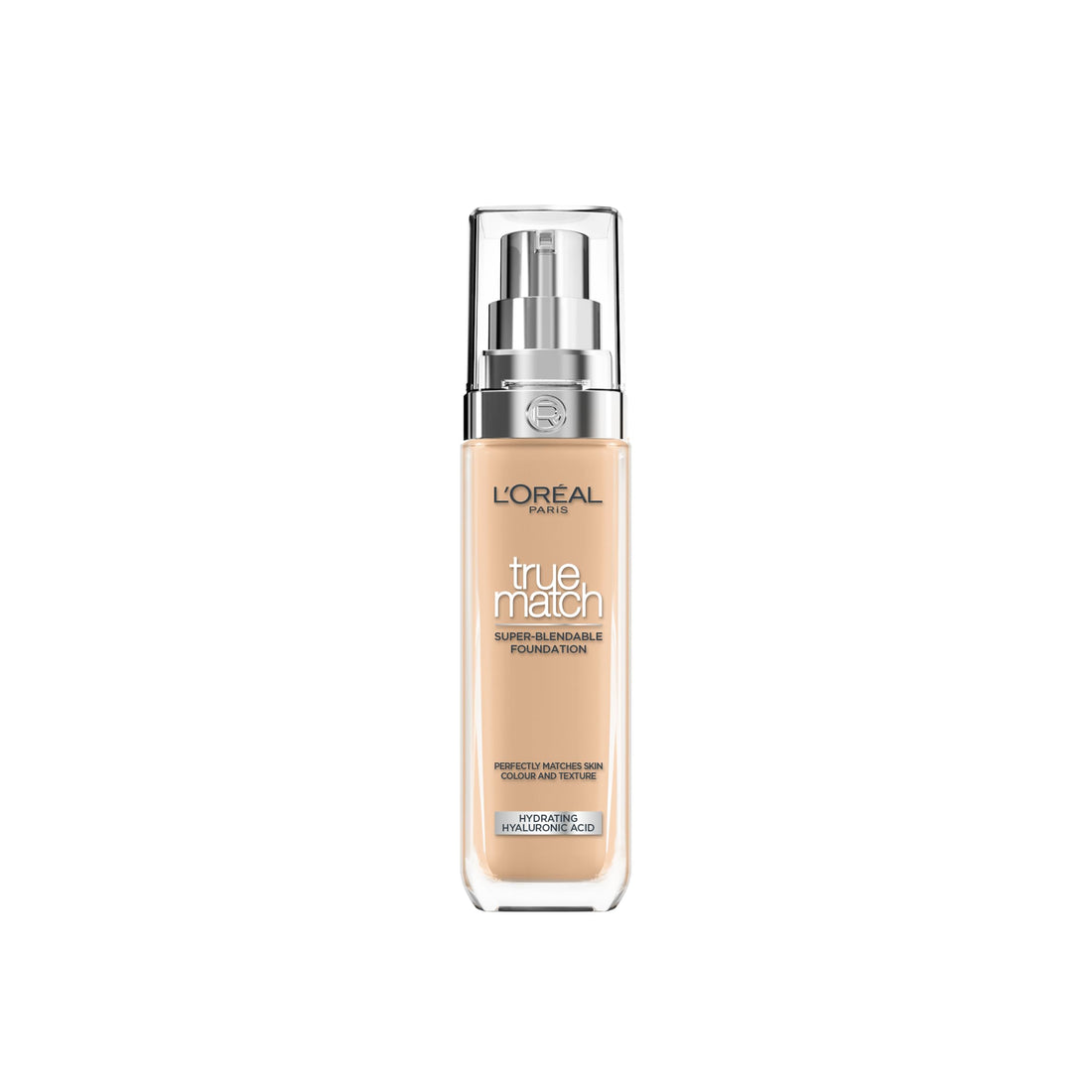L'Oréal Paris Foundation for Face, Skincare Infused with Hyaluronic Acid, True Match Hydrating Liquid Foundation for All Skin Tones, SPF 16, 1N Ivory, 30 ml Halalzen
