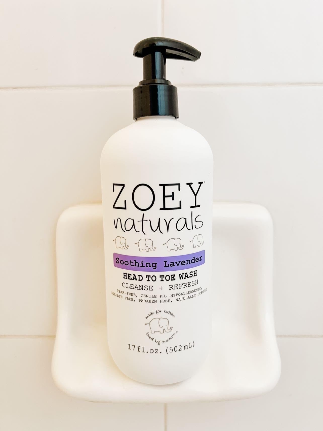 Zoey Naturals - Soothing Lavender Wash & Shampoo - Toddlers & Kids - With Tear-free, Paraben-Free, All Natural Ingredients for Sensitive Skin- 17 Oz Halalzen
