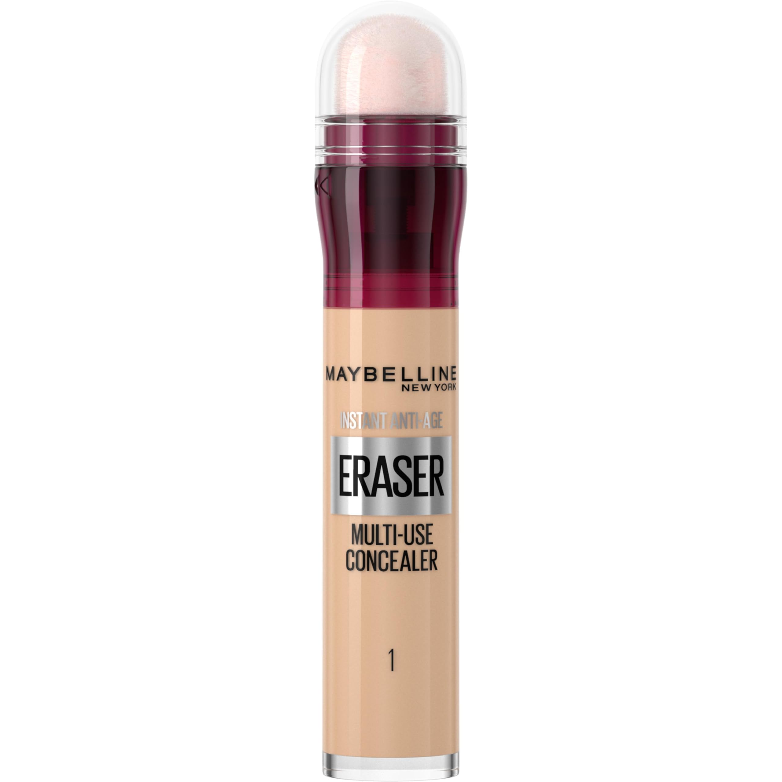 Maybelline Instant Anti-Age Eraser Eye Concealer for Face, Dark Circles, Blemish & Fine Lines Concealer, Full Coverage, Dermatologist Tested, Suitable for Sensitive Skin, Shade: 00 Ivory Halalzen