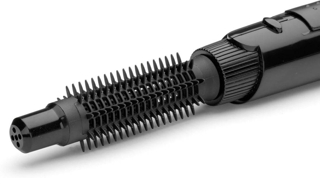 TRESemme Full Finish Air Styler - 300W Hair Dryer Brush With 3 Interchangeable Brush Heads, Curl Release Button, 3 Heat Settings, Cool Shot, Swivel Cord, Black, 5265TU Halalzen