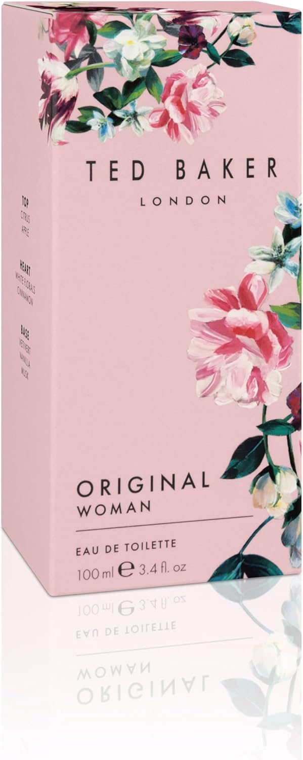 Ted Baker Woman Pink Eau de Toilette Floral Green & Fruity Perfume for Women with Peach, Bergamot, Apple, Tangerine Musk & Vanilla,Gift Idea, 3.38 fl oz / 100ml Halalzen