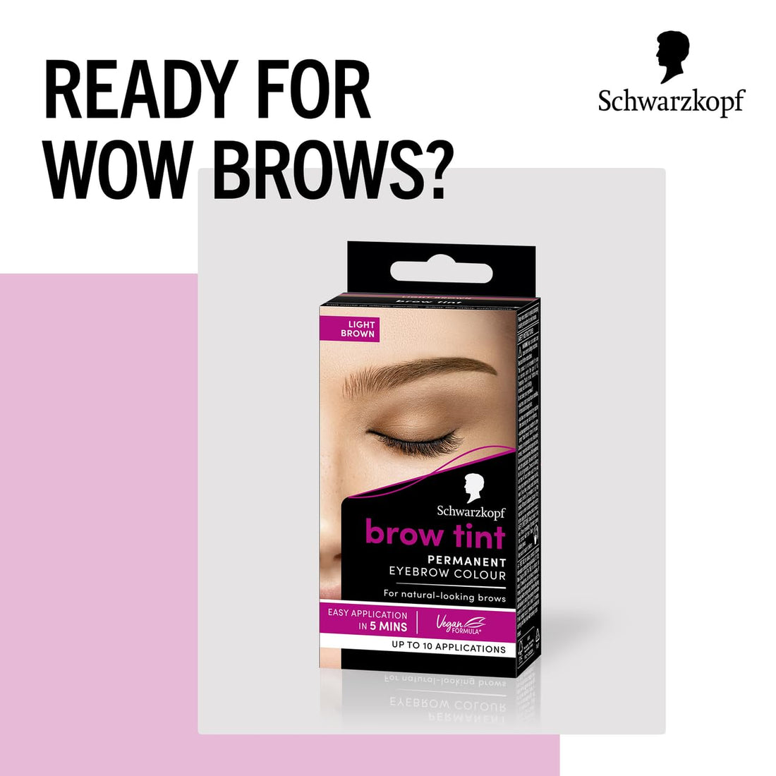 Schwarzkopf Brow Tint Dark Brown (10ml), Permanent Eyebrow Tint, Long-Lasting Intensity, Water- and Smudge-Proof, Easy Application Brow Tint for Up to 10 Applications, Vegan Formula