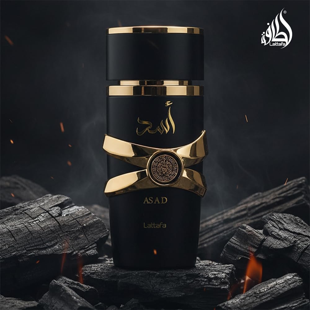 Lattafa Asad Premium Perfume Refreshing Oud and Musk Fragrances Eau De Parfum 100 ml Perfume for Unisex (Pack of 1), 100 ml (Pack of 1) Halalzen