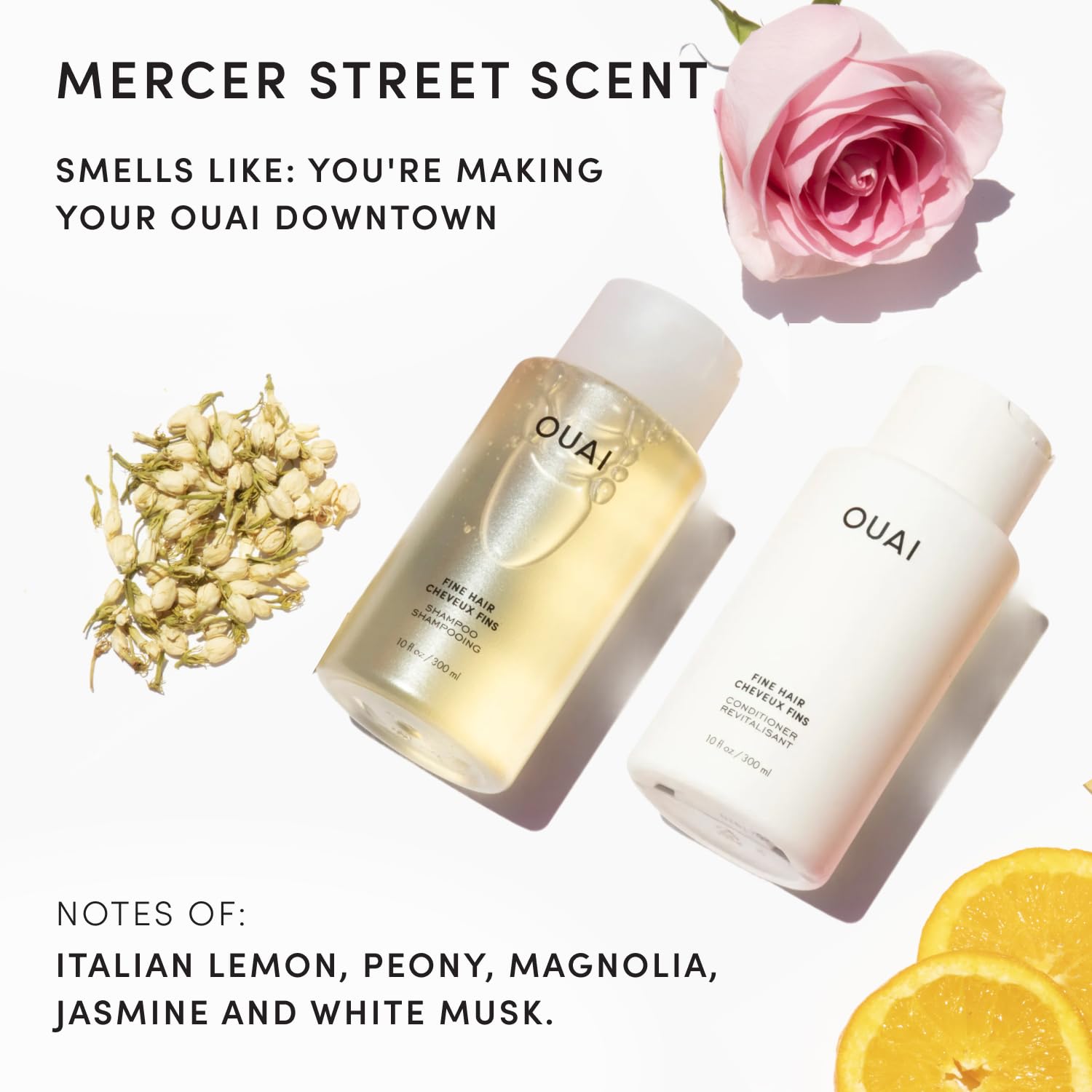 OUAI Thick Shampoo + Conditioner Set - Fight Frizz and Nourish Dry, Thick Hair with Keratin, Marshmallow Root, Shea Butter & Avocado Oil - Free of Parabens, Sulfates & Phthalates - 300 ml Each Halalzen