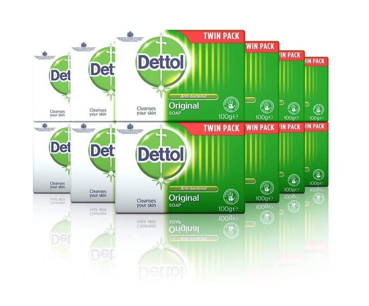 Dettol Antibacterial and Moisturings Bar Soap Original, Pack of 12 Halalzen